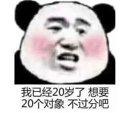 我已经20岁了想要20个对象不过分吧