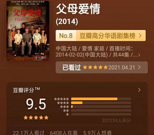 父母爱情豆瓣评分怎么那么高(《父母爱情》的豆瓣评分9.5,为什么它能拥有这么高的评分)